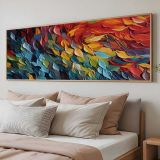 Quadro Multicolore Materiale Struttura in Legno Nobilitato 50x120h cm, - Mirato