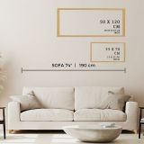 Quadro Multicolore Materiale Struttura in Legno Nobilitato 50x120h cm, - Miri