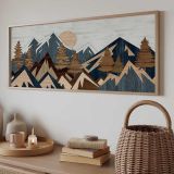 Quadro Multicolore Materiale Struttura in Legno Nobilitato 50x120h cm, - Miroteso