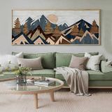 Quadro Multicolore Materiale Struttura in Legno Nobilitato 50x120h cm, - Miroteso