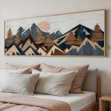 Quadro Multicolore Materiale Struttura in Legno Nobilitato 50x120h cm, - Miroteso