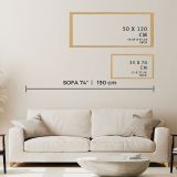 Quadro Multicolore Materiale Struttura in Legno Nobilitato 50x120h cm, - Miseba