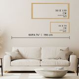 Quadro Multicolore Materiale Struttura in Legno Nobilitato 50x120h cm, - Misolisa