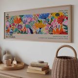 Quadro Multicolore Materiale Struttura in Legno Nobilitato 50x120h cm, - Misolisa