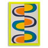 Quadro Multicolore Materiale Struttura in Plastica Materiale Struttura in Legno 50x70h cm, Materiale in Plastica - Bamivani