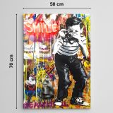 Quadro Multicolore Materiale Struttura in Tessuto Materiale in Legno Nobilitato 50x70h cm, Materiale Struttura in Legno Nobilitato - Naneteno