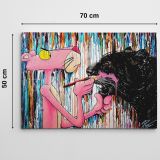 Quadro Multicolore Materiale Struttura in Tessuto Materiale in Legno Nobilitato 50x70h cm, Materiale Struttura in Legno Nobilitato - Nanoma