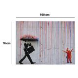 Quadro Multicolore Materiale Struttura in Tessuto Materiale in Legno Nobilitato 70x100h cm, Materiale Struttura in Legno Nobilitato - Mozasa