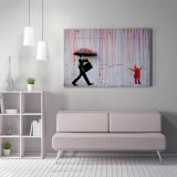 Quadro Multicolore Materiale Struttura in Tessuto Materiale in Legno Nobilitato 70x100h cm, Materiale Struttura in Legno Nobilitato - Mozasa