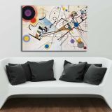 Quadro Multicolore Materiale Struttura in Tessuto Materiale in Legno Nobilitato 70x100h cm, Materiale Struttura in Legno Nobilitato - Nanerise