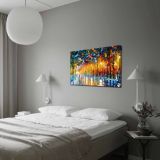 Quadro Multicolore Materiale Struttura in Tessuto Materiale in Legno Nobilitato 70x100h cm, Materiale Struttura in Legno Nobilitato - Nemimara