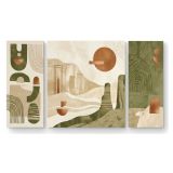 Quadro Multicolore Materiale Struttura in Tessuto Materiale in Legno Nobilitato 90x90h cm, Materiale Struttura in Legno Nobilitato - Nalirine