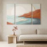 Quadro Multicolore Materiale Struttura in Tessuto Materiale in Legno Nobilitato 90x90h cm, Materiale Struttura in Legno Nobilitato - Namale