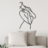 Quadro Nero Materiale Struttura in Metallo 53x86h cm, - Motelo