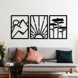 Quadro Nero Materiale Struttura in Metallo 56x42h cm, - Motisiro