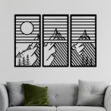 Quadro Nero Materiale Struttura in Metallo 80x40h cm, - Motese