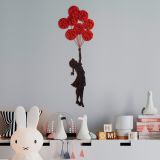 Quadro Nero Rosso Materiale Struttura in Metallo Colore Struttura Rosso 100x34h cm, - Momoriri