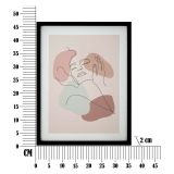 Quadro Rosa Verde Materiale Struttura in Vetro Materiale Struttura in Legno Nobilitato 35x47h cm, Colore Struttura Verde - Ilaro