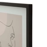 Quadro Rosa Verde Materiale Struttura in Vetro Materiale Struttura in Legno Nobilitato 35x47h cm, Colore Struttura Verde - Silvo