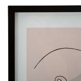 Quadro Rosa Verde Materiale Struttura in Vetro Materiale Struttura in Legno Nobilitato 35x47h cm, Colore Struttura Verde - Silvo