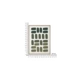 Quadro Verde Grigio Effetto Rilievo e Texture Materica Materiale Struttura in Plastica 60x80h cm, Materiale Struttura in Legno - Bamase