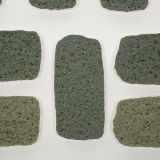 Quadro Verde Grigio Effetto Rilievo e Texture Materica Materiale Struttura in Plastica 60x80h cm, Materiale Struttura in Legno - Bamase