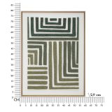 Quadro Verde Grigio Effetto Rilievo e Texture Materica Materiale Struttura in Plastica 60x80h cm, Materiale Struttura in Legno - Bamesola