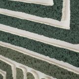 Quadro Verde Grigio Effetto Rilievo e Texture Materica Materiale Struttura in Plastica 60x80h cm, Materiale Struttura in Legno - Bamesola