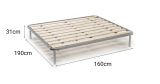 Rete letto matrimoniale Aleck, 100% Made in Italy, Cm 160x190h 31