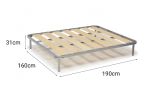 Rete letto matrimoniale Anagaia, Rete ortopedica a doghe larghe, 100% Made in Italy, Cm 160x190h31