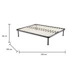 Rete letto matrimoniale Pesci, 100% Made in Italy, 160x190h30 cm