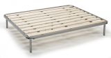 Rete letto piazza e mezza Anastasia, Rete ortopedica a doghe piallate, 100% Made in Italy, Cm 120x190h31