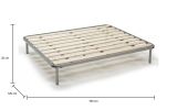 Rete letto piazza e mezza Dabaun, 100% Made in Italy, Cm 120x190h31