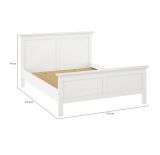 Rete letto piazza e mezza Hermine, Base per letto, Rete a doghe, Doghe per struttura letto, 172x213 h110 cm, Bianco
