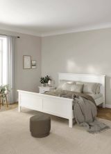 Rete letto piazza e mezza Inaya, Base per letto, Rete a doghe, Doghe per struttura letto, 179x211 h110 cm, Bianco