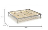 Rete letto piazza e mezza Mariagiulia, Rete ortopedica a doghe larghe, 100% Made in Italy, Cm 120x190h 31