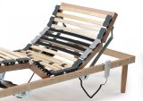Rete letto singolo Damiana, Rete a doghe in legno con motore, 100% Made in Italy, Rete ortopedica reclinabile motorizzata, Cm 80x190h 34