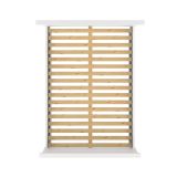 Rete letto singolo Gasparde, Base per letto, Rete a doghe, Doghe per struttura letto, 158x211 h110 cm, Bianco
