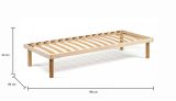 Rete letto singolo Mariachiara, Rete ortopedica a doghe in legno, 100% Made in Italy, Cm 80x190h 31