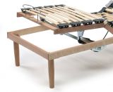 Rete Letto Singolo Marrone Singolo Peso Supportato 80 kg 190x80 cm, Altezza Piedini 29 cm Made in Italy - Arby