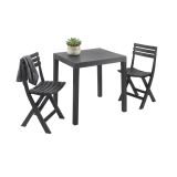 Salotto da esterno economico 2 sedie 1 tavolo antracite - Altar