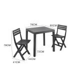 Salotto da esterno economico 2 sedie 1 tavolo antracite - Altar