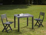 Salotto da esterno economico 2 sedie 1 tavolo antracite - Altar