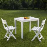 Salotto da esterno economico 2 sedie e tavolo bianco - Altar