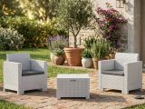 Salotto da esterno poltrone bianco - Apis