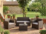 Salotto da esterno poltrone effetto rattan tortora - Gazania