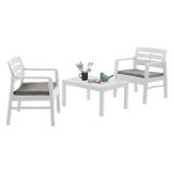 Salotto da giardino 2 poltrone bianco - Alfio