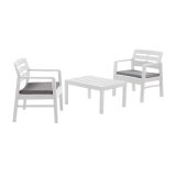 Salotto da giardino 2 poltrone bianco - Alfio