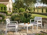 Salotto da giardino 2 poltrone bianco - Alfio