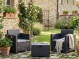 Salotto da giardino poltrone antracite - Apis